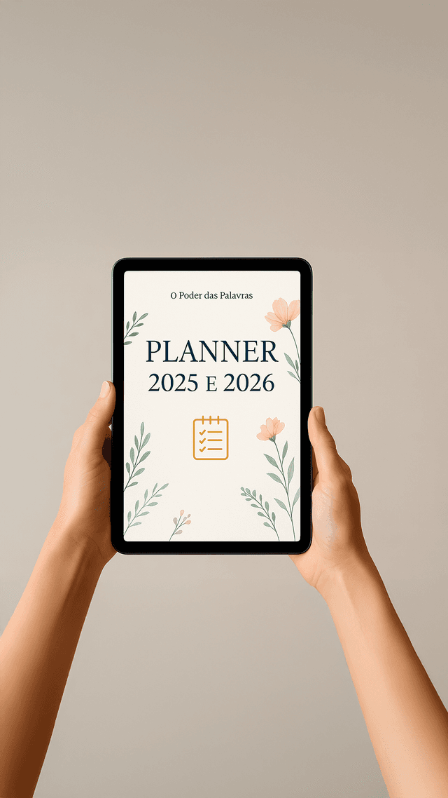 Poder das Palavras - Planner 2025 e 2026