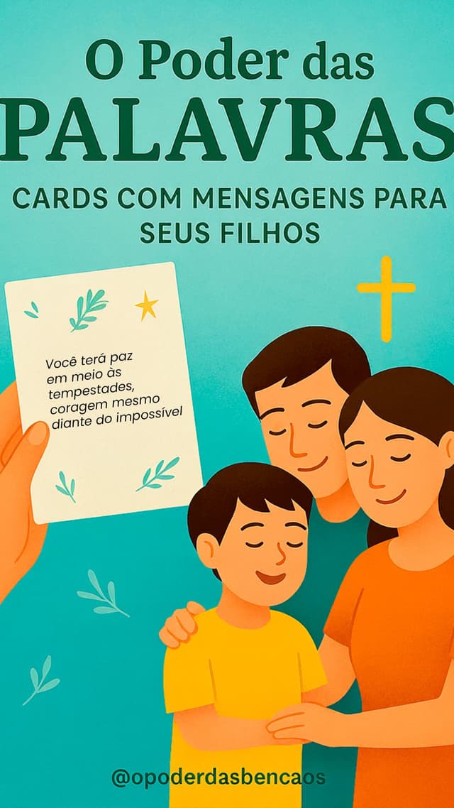 Poder das Palavras - Cards com Mensagens para seus Filhos
