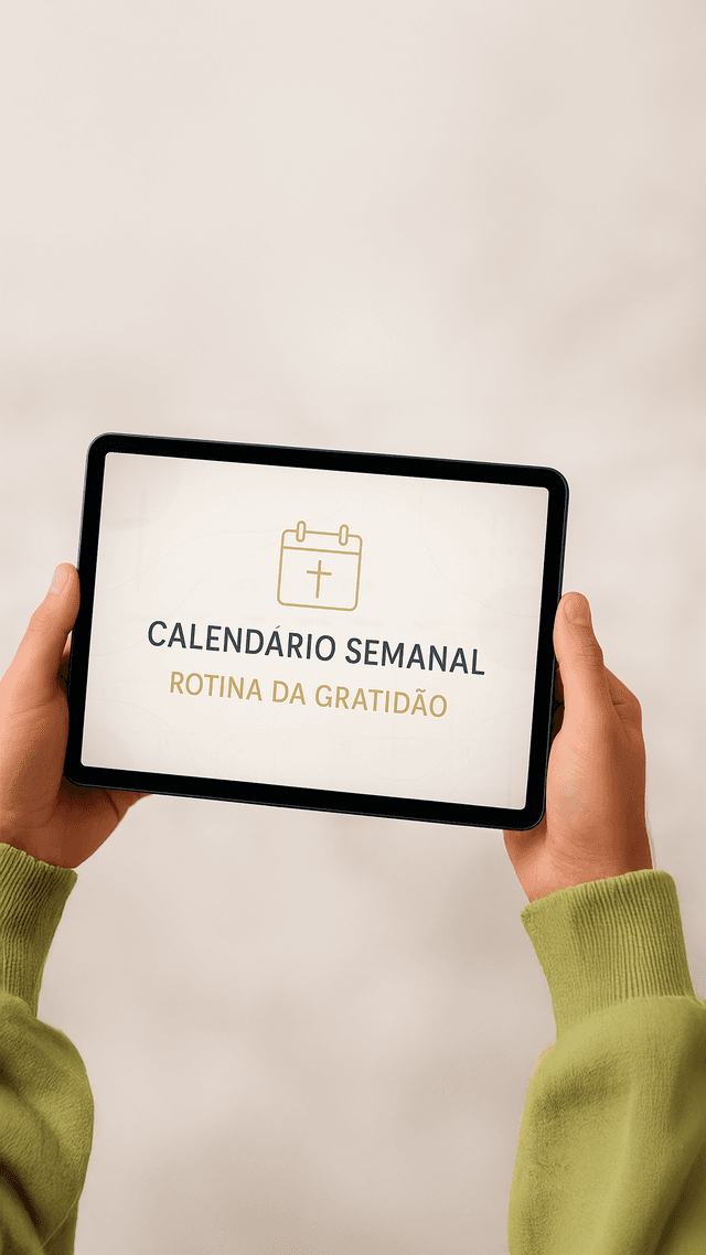 Poder das Palavras - Calendário Semanal Rotina da Gratidão